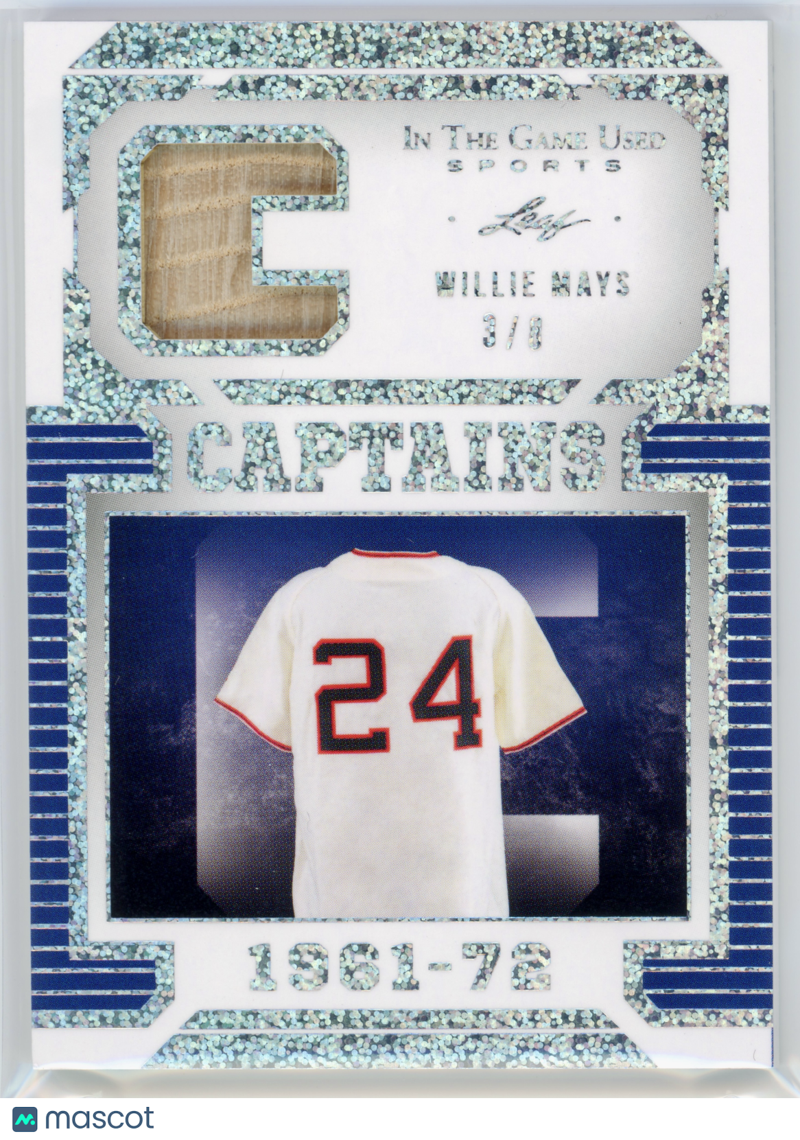 2022 Leaf In The Game Used Willie Mays Captains /8 #C-24