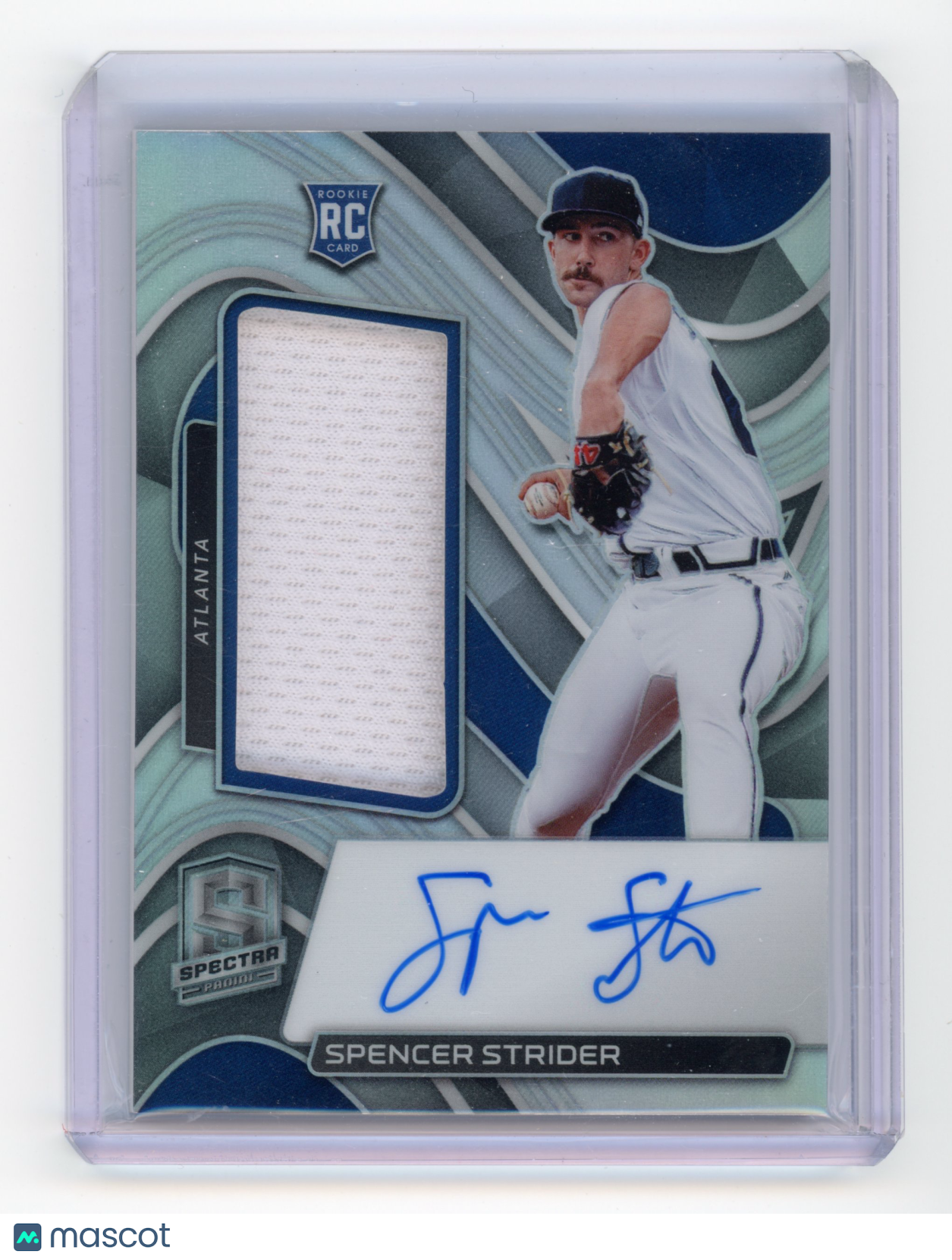 2022 Panini Spectra Spencer Strider Rookie Patch Autograph RC 034/199 #146