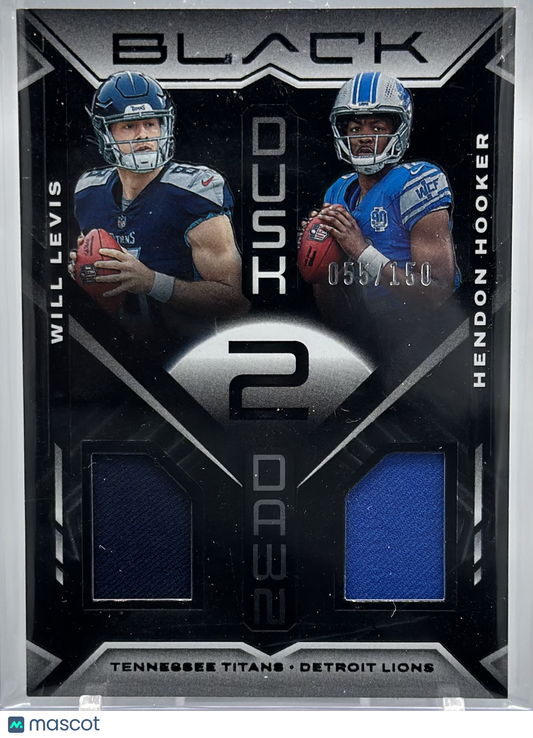 2023 Panini Black Hendon Hooker Will Levis Dusk 2 Dawn /150 #D2D-4