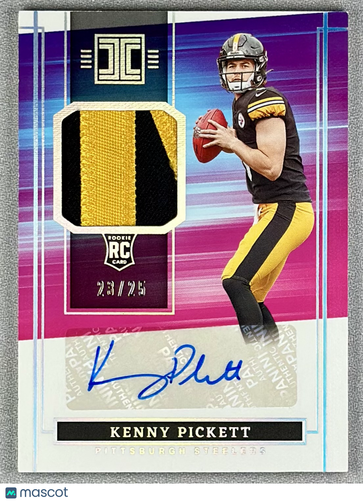 2022 Panini Impeccable Kenny Pickett RPA Silver /25 #RPA-KPI RC
