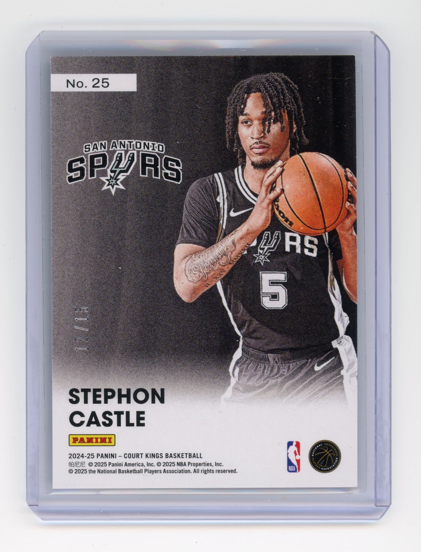 2024 Panini Court Kings Stephon Castle Double Exposure Pink RC 12/15 #25