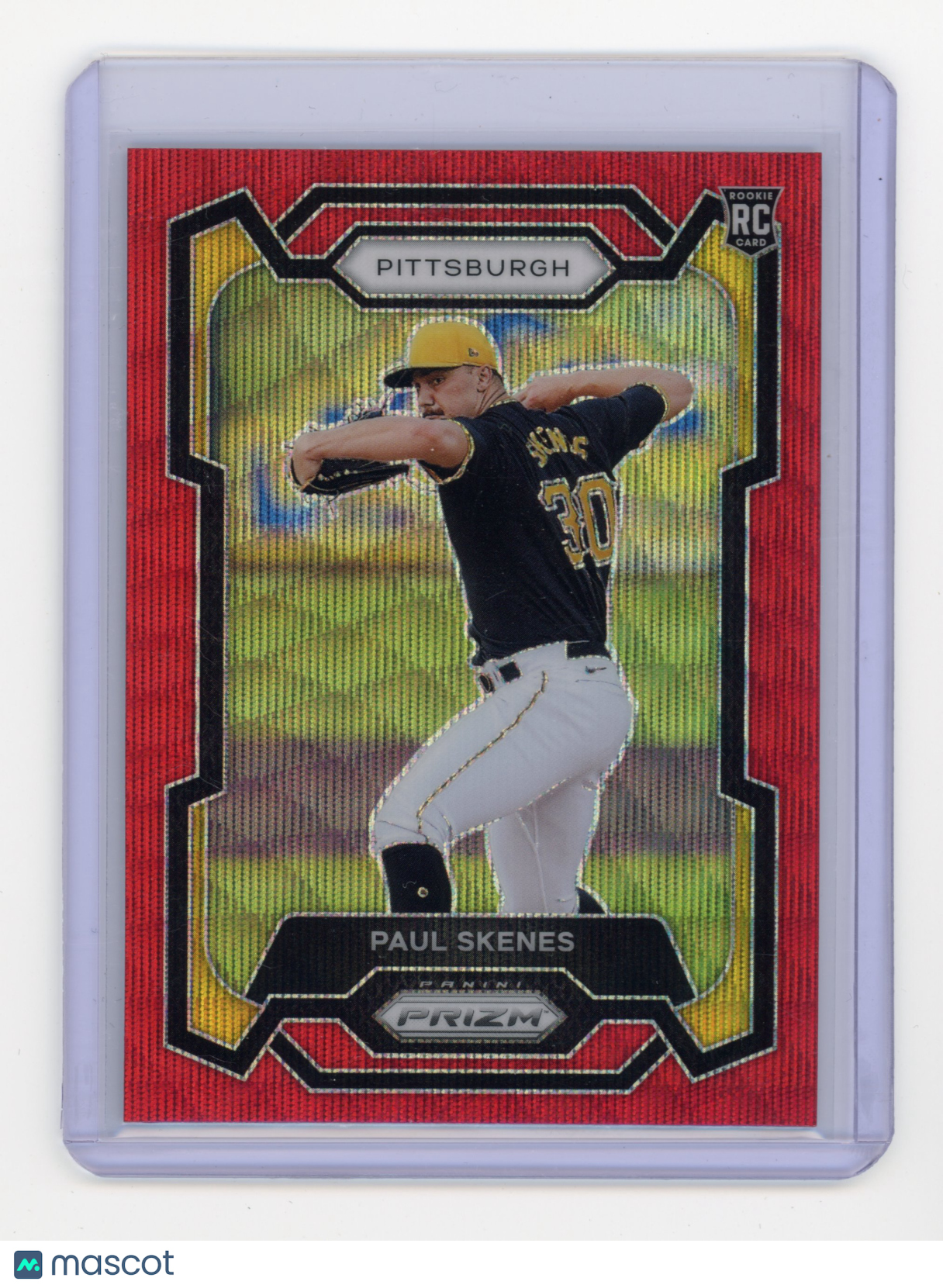 2024 Panini Prizm Paul Skenes Red Wave RC #118