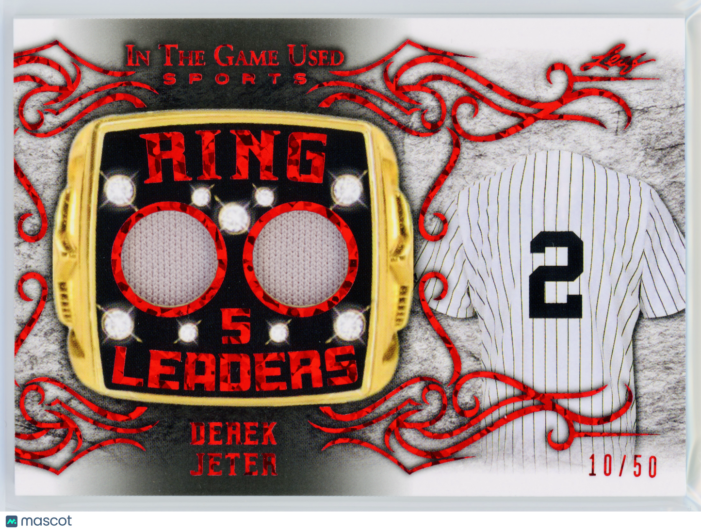 2022 Leaf In The Game Used Sports Derek Jeter Ring Leaders /50 #RL-08