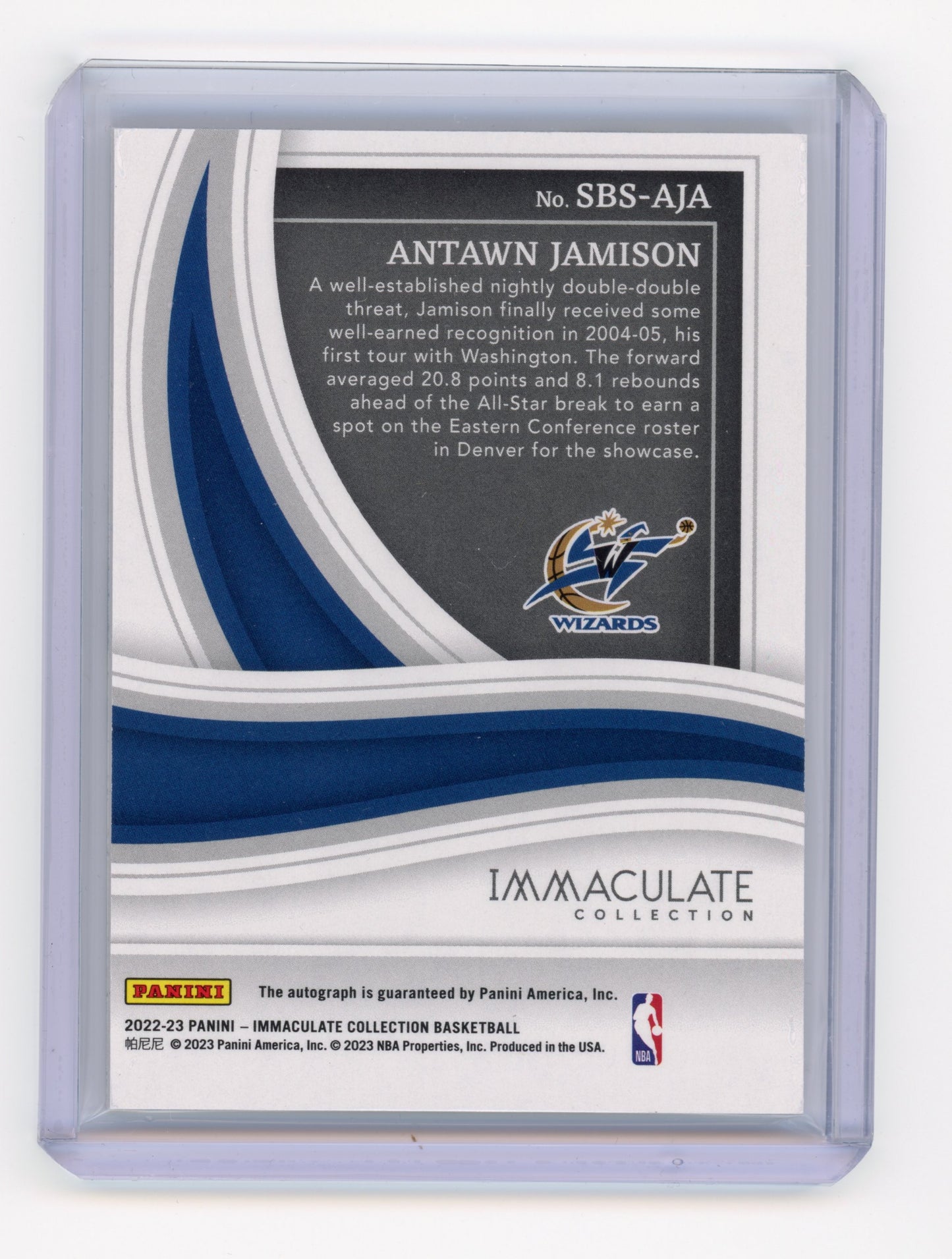 2022 Panini Immaculate Antawn Jamison Shadow Box Signatures 38/75 #SBS-AJA