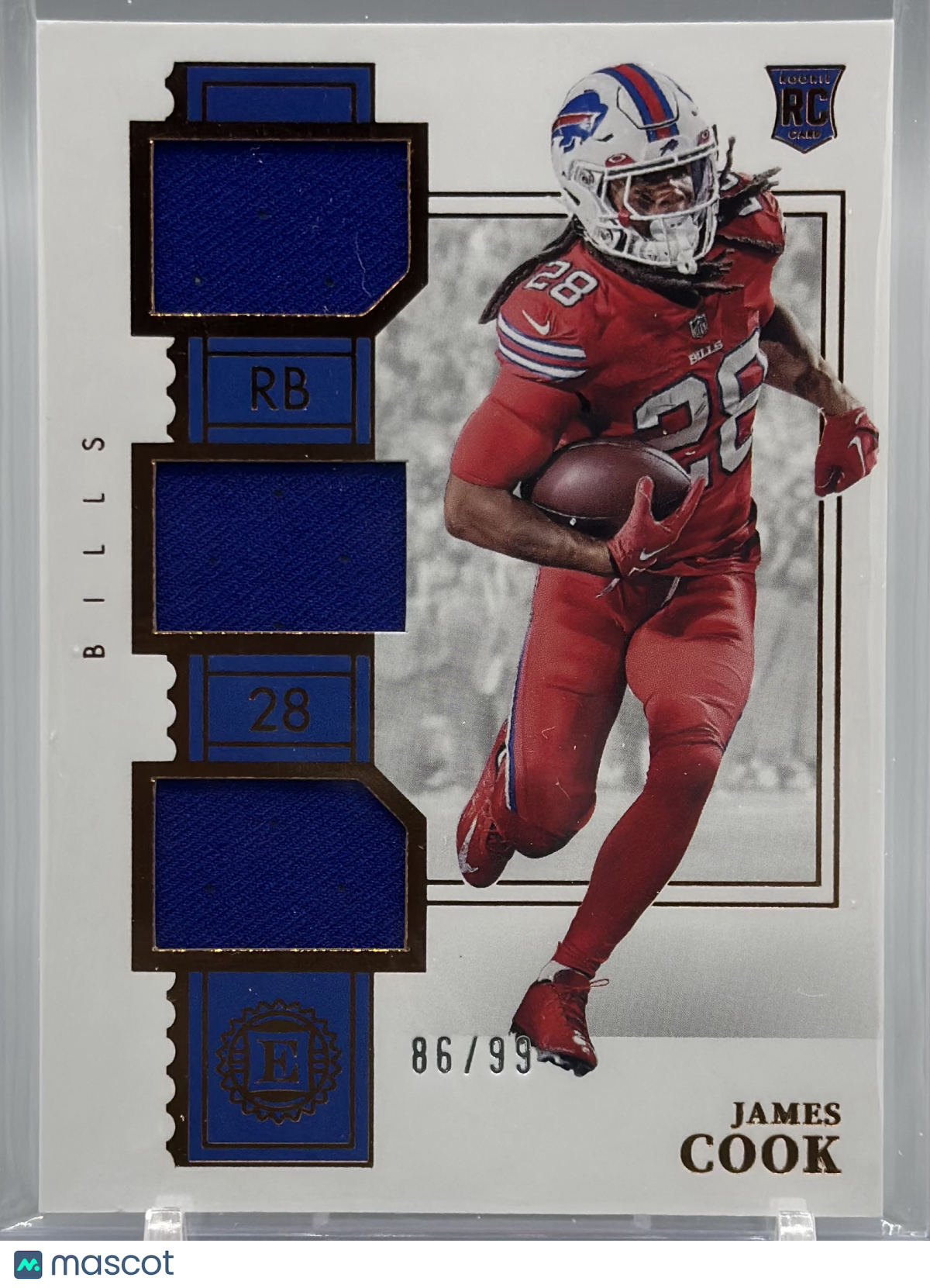 2022 Panini Encased James Cook Rookie Triple Memorabilia /99 #RTM-16