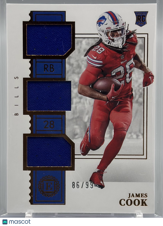 2022 Panini Encased James Cook Rookie Triple Memorabilia /99 #RTM-16