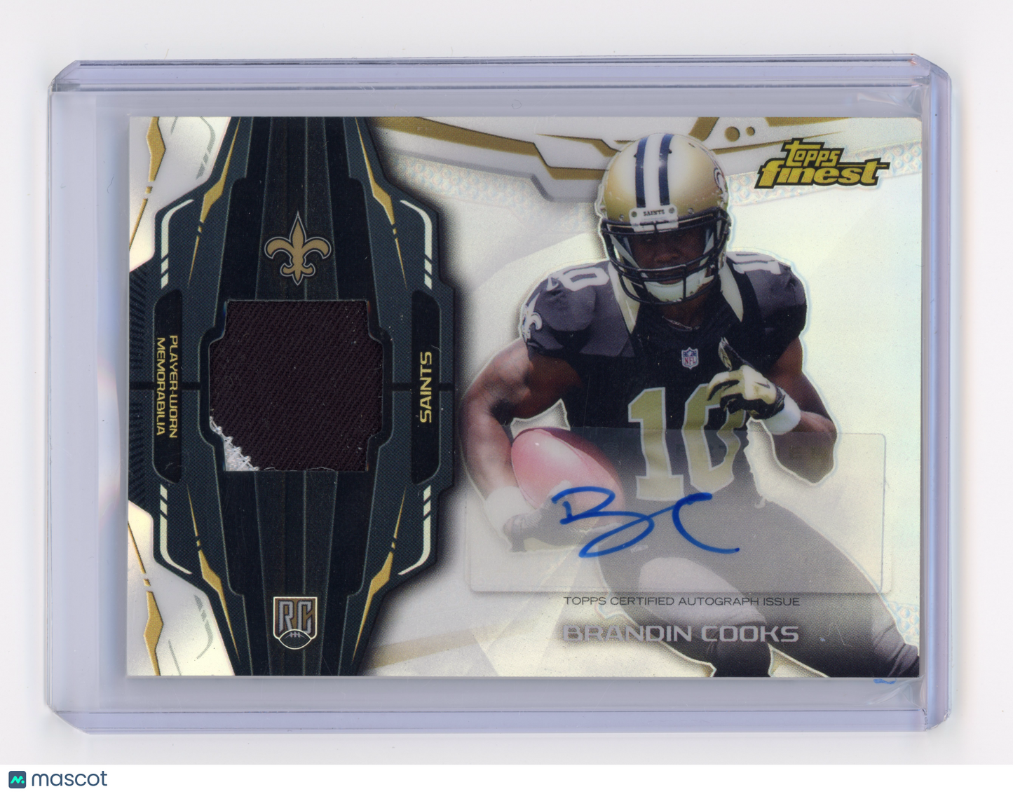 2014 Topps Finest Brandin Cooks Autographed Jumbo Relic Refractor #RAP-BC