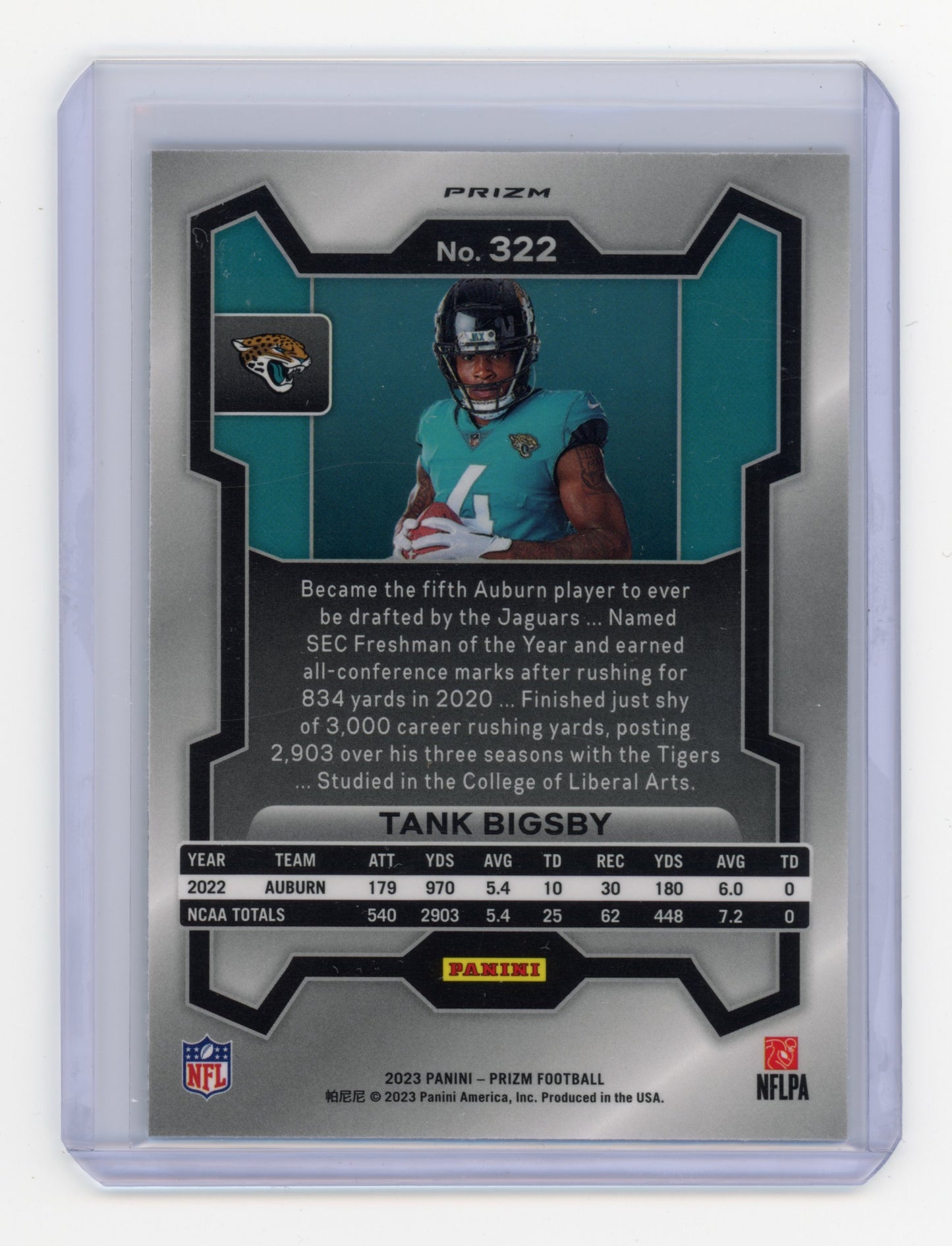 2023 Panini Prizm Tank Bigsby No Huddle Variation #322