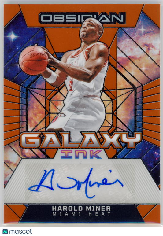 2023 Panini Obsidian Harold Miner Galaxy Ink Orange Flood /75 #GIMIN