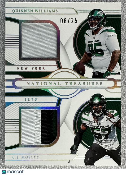 2022 Panini National Treasures Williams/Mosley NFL Gear Holo Silver /25