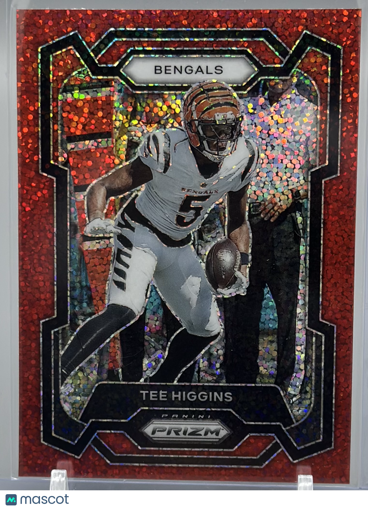 2023 Panini Prizm Tee Higgins Red Sparkle #61