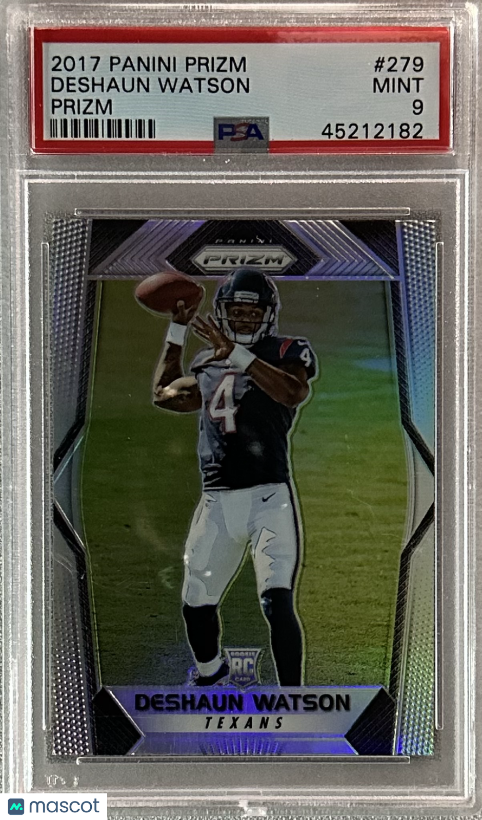 2017 Panini Prizm Deshaun Watson Silver #279 PSA 9