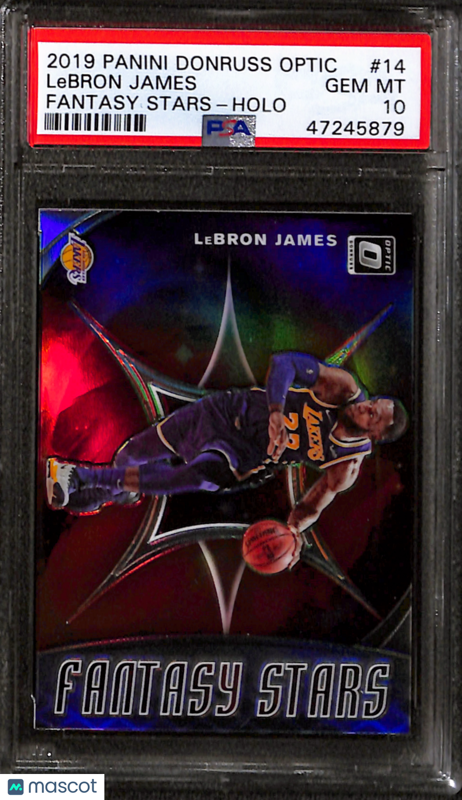 2019-20 Panini Donruss Optic LeBron James Fantasy Stars Holo #14 PSA 10