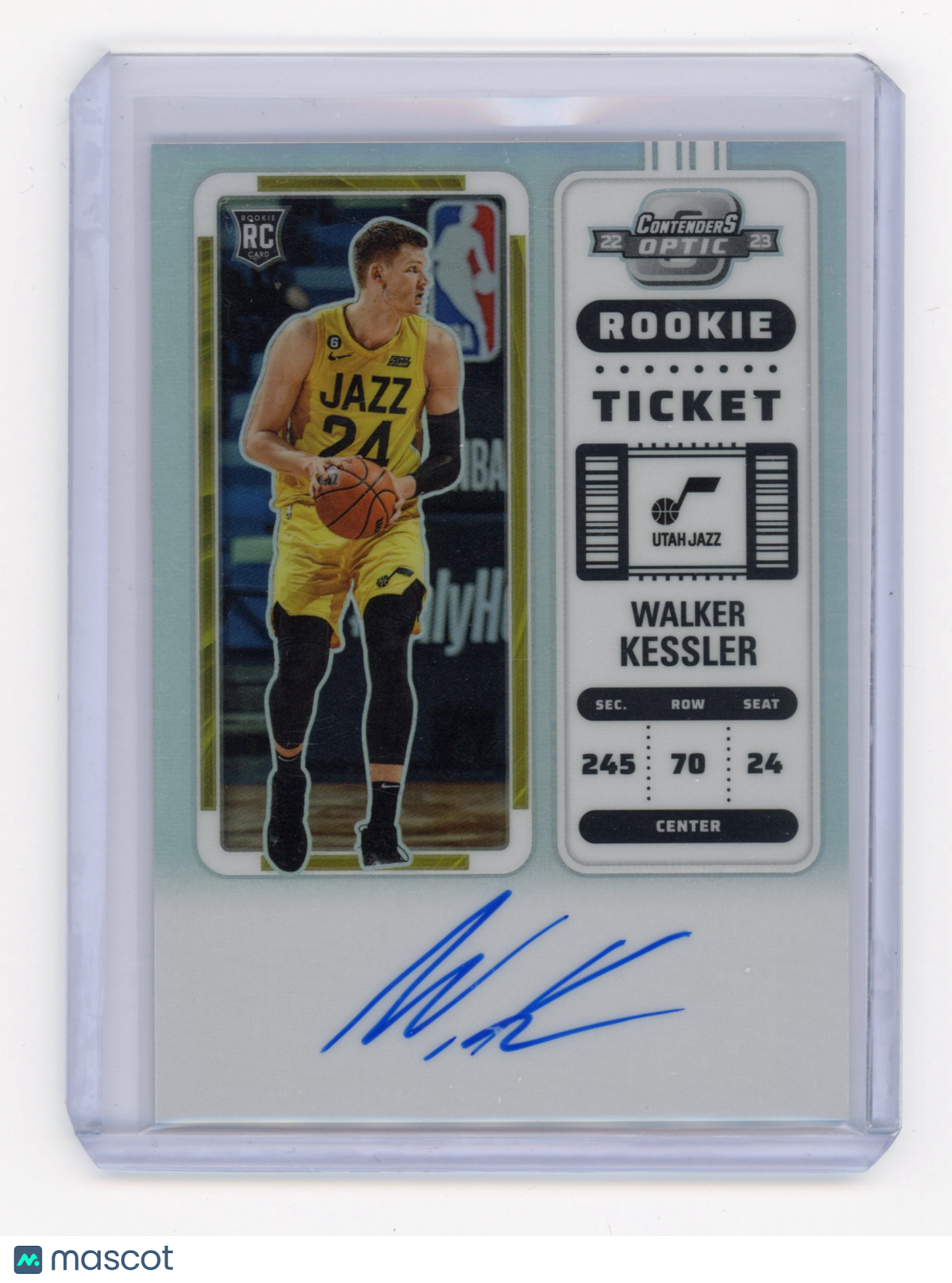 2022 Panini Contenders Optic Walker Kessler Rookie Ticket Autograph #136 RC