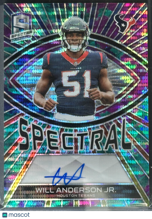 2023 Panini Spectra Will Anderson Jr. Spectral Signatures Celestial /99 #SS-WAJ
