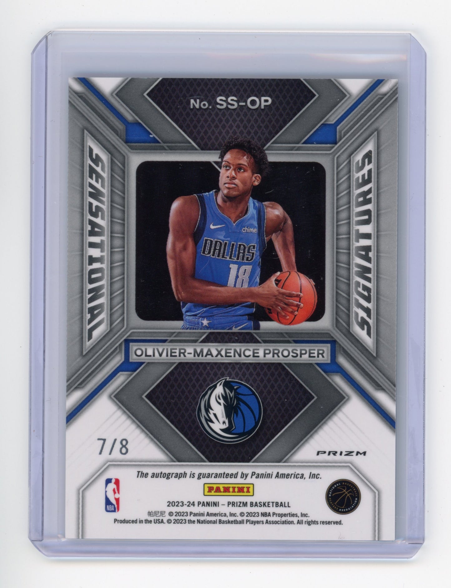 2023 Panini Prizm Olivier-Maxence Prosper Signatures Green Choice RC 7/8 #SS-OP