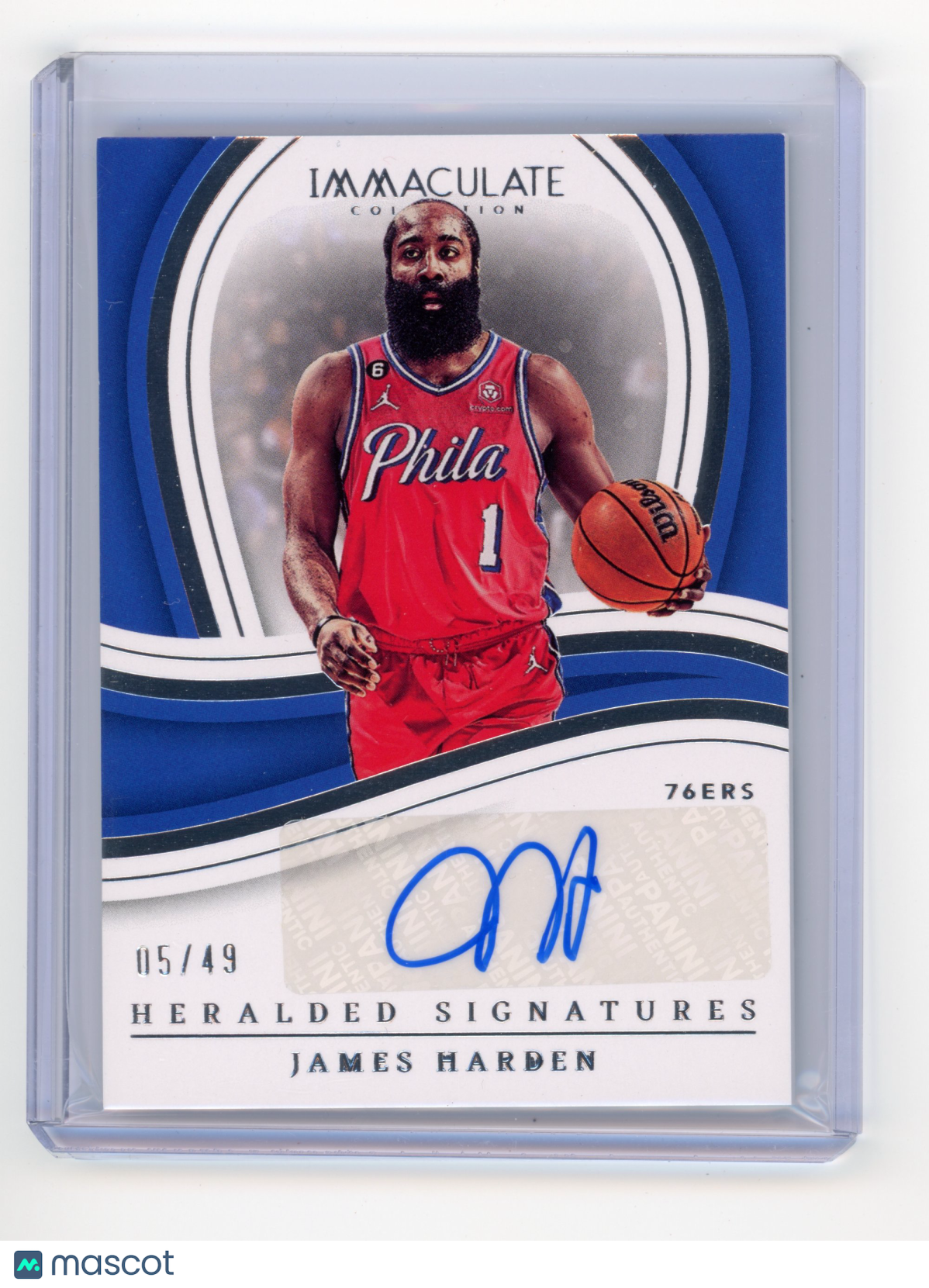 2022 Panini Immaculate Collection James Harden Heralded Signatures /49 #IHS-JHA
