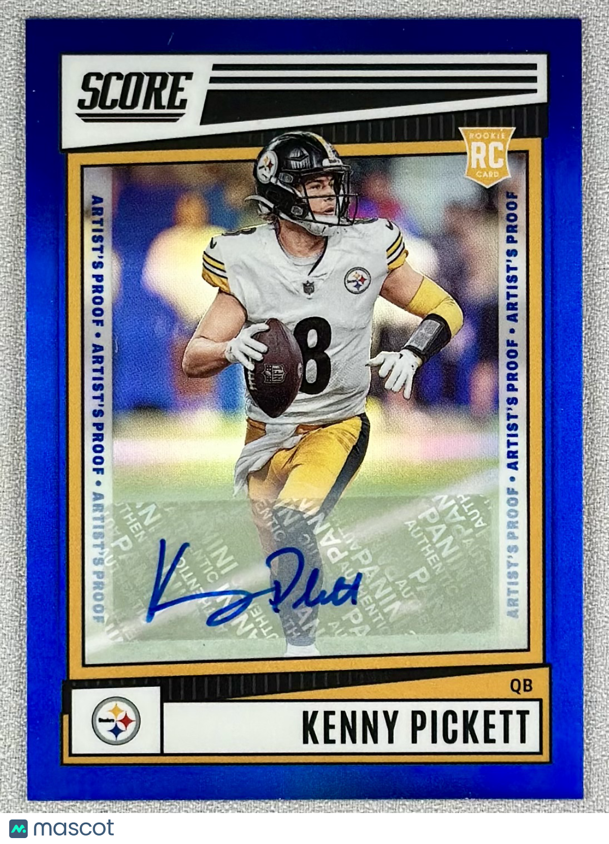2022 Panini Chronicles Kenny Pickett Score Rookie Auto Artists Proof /35 #SP301
