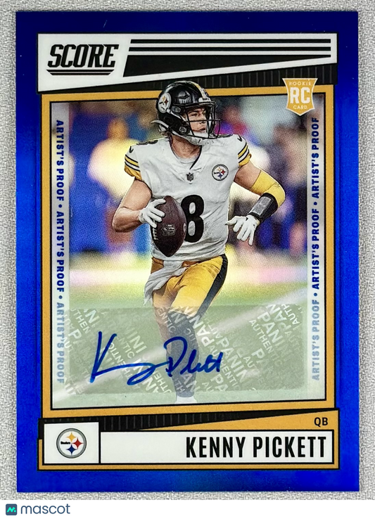 2022 Panini Chronicles Kenny Pickett Score Rookie Auto Artists Proof /35 #SP301