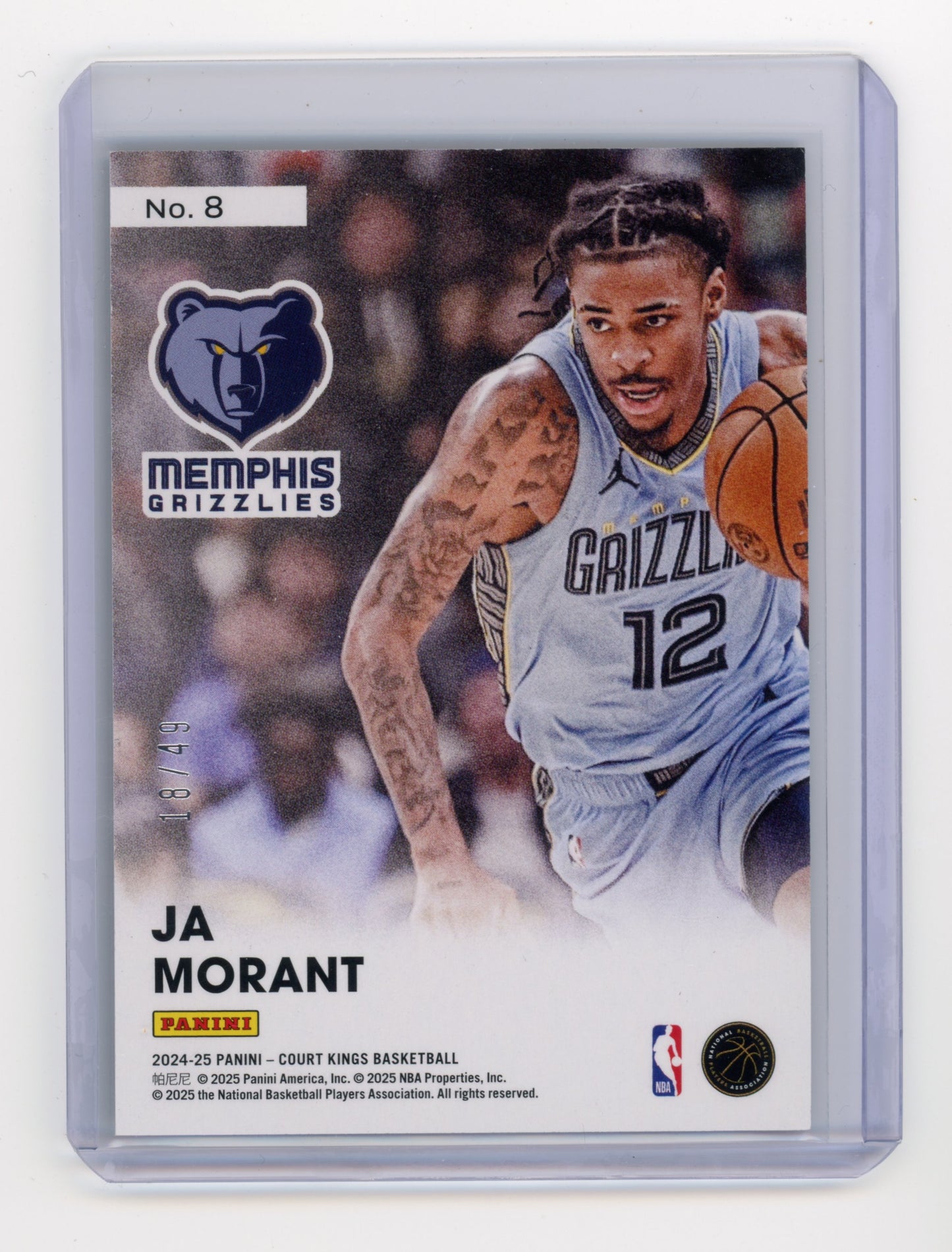 2024 Panini Court Kings Ja Morant Double Exposure Jade 18/49 #8