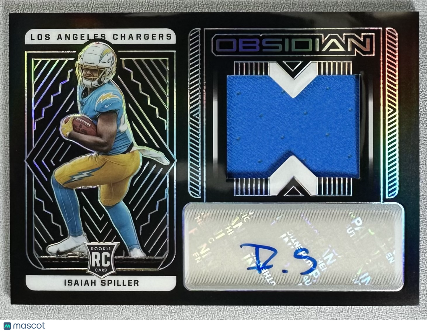 2022 Panini Obsidian Isaiah Spiller Rookie Jersey Auto /175 RC #234