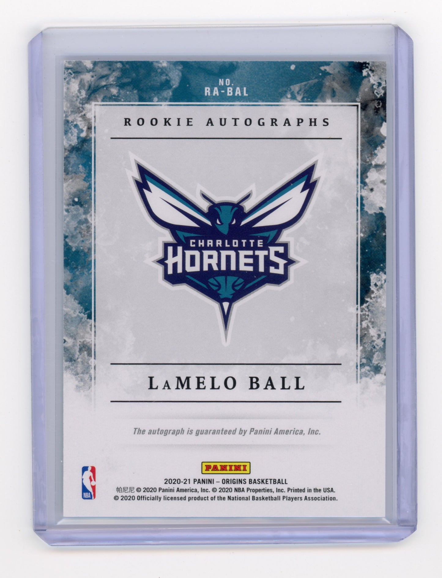 2020 Panini Origins LaMelo Ball Rookie Autographs #RA-LB RC