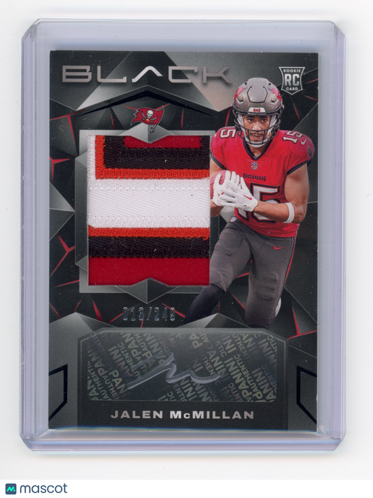 2024 Panini Black Jalen McMillan Rookie Patch Autograph RC 013/249 #215