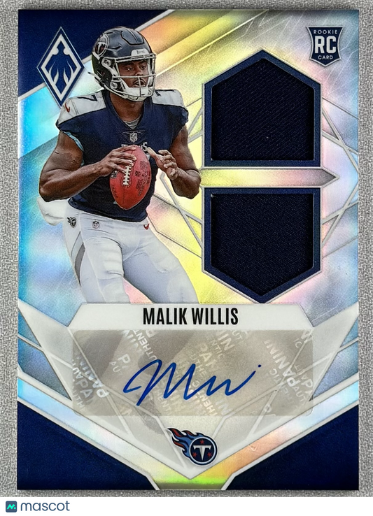 2022 Panini Phoenix Malik Willis Rookie Auto Dual /75 #RAD-MW RC