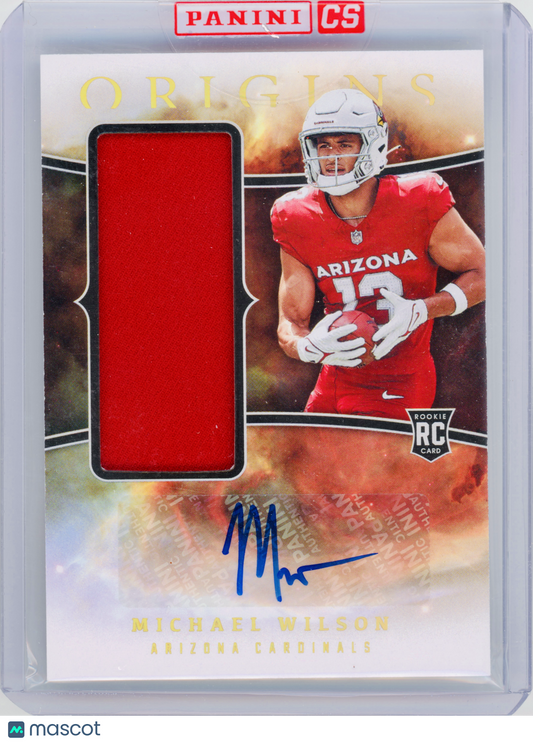 2023 Panini Origins Michael Wilson Rookie Jumbo Jersey Autographs RC #RJJA-MW