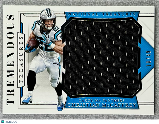 2019 Panini National Treasures Christian McCaffrey Tremendous Treasures /49