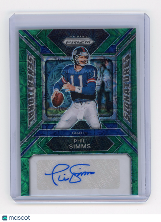 2023 Panini Prizm Phil Simms Sensational Signatures Green Scope /75 #SS-PS