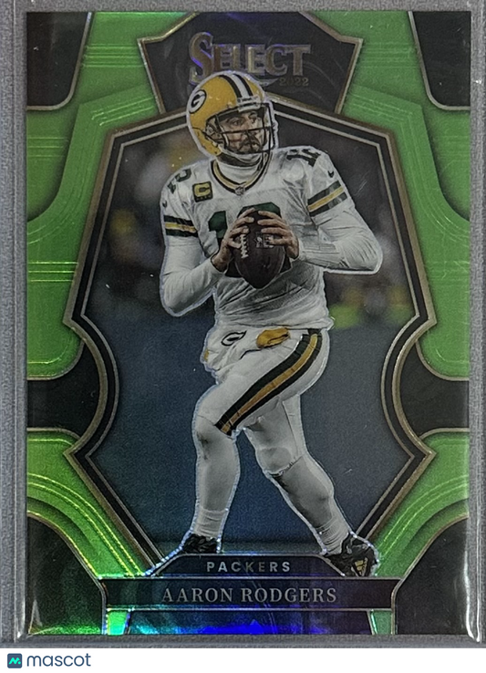 2022 Panini Select Aaron Rodgers Neon Green /49 #136