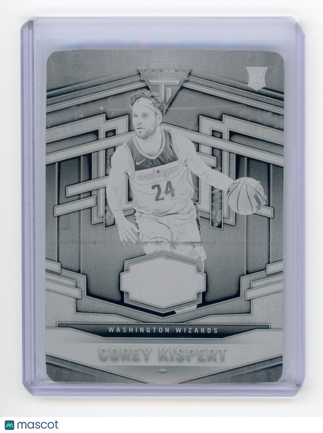 2021 Panini Chronicles Titanium Corey Kispert Black Printing Plate 1/1 #550
