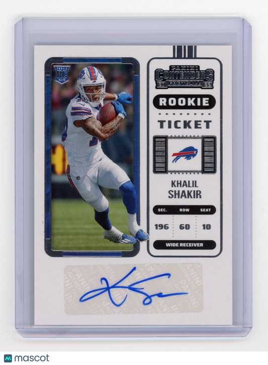 2022 Panini Contenders Khalil Shakir Rookie Ticket Autograph #219
