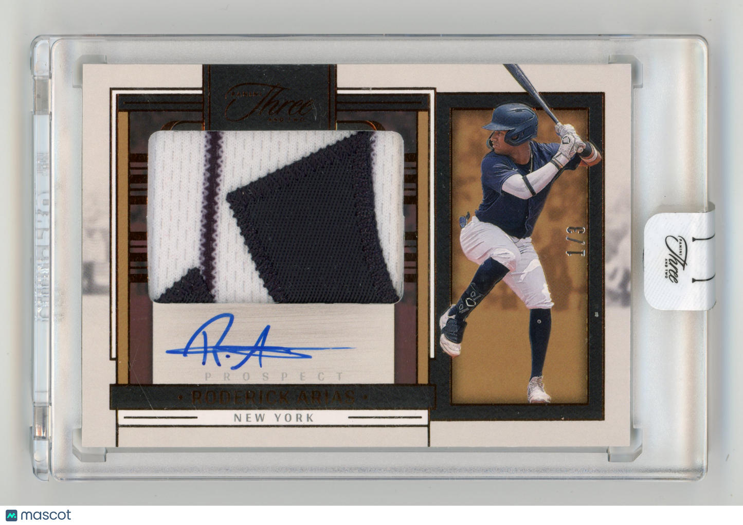 2024 Panini Three & Two Roderick Arias Pros Jersey Auto Bases Loaded 1/3 #PJA-RA