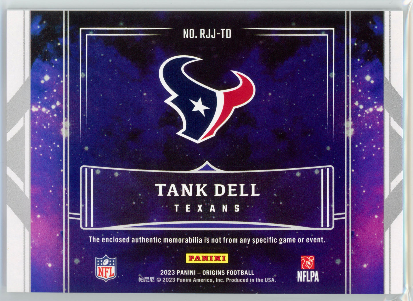 2023 Panini Origins Tank Dell Rookie Jumbo Jerseys /199 RC #RJJ-TD