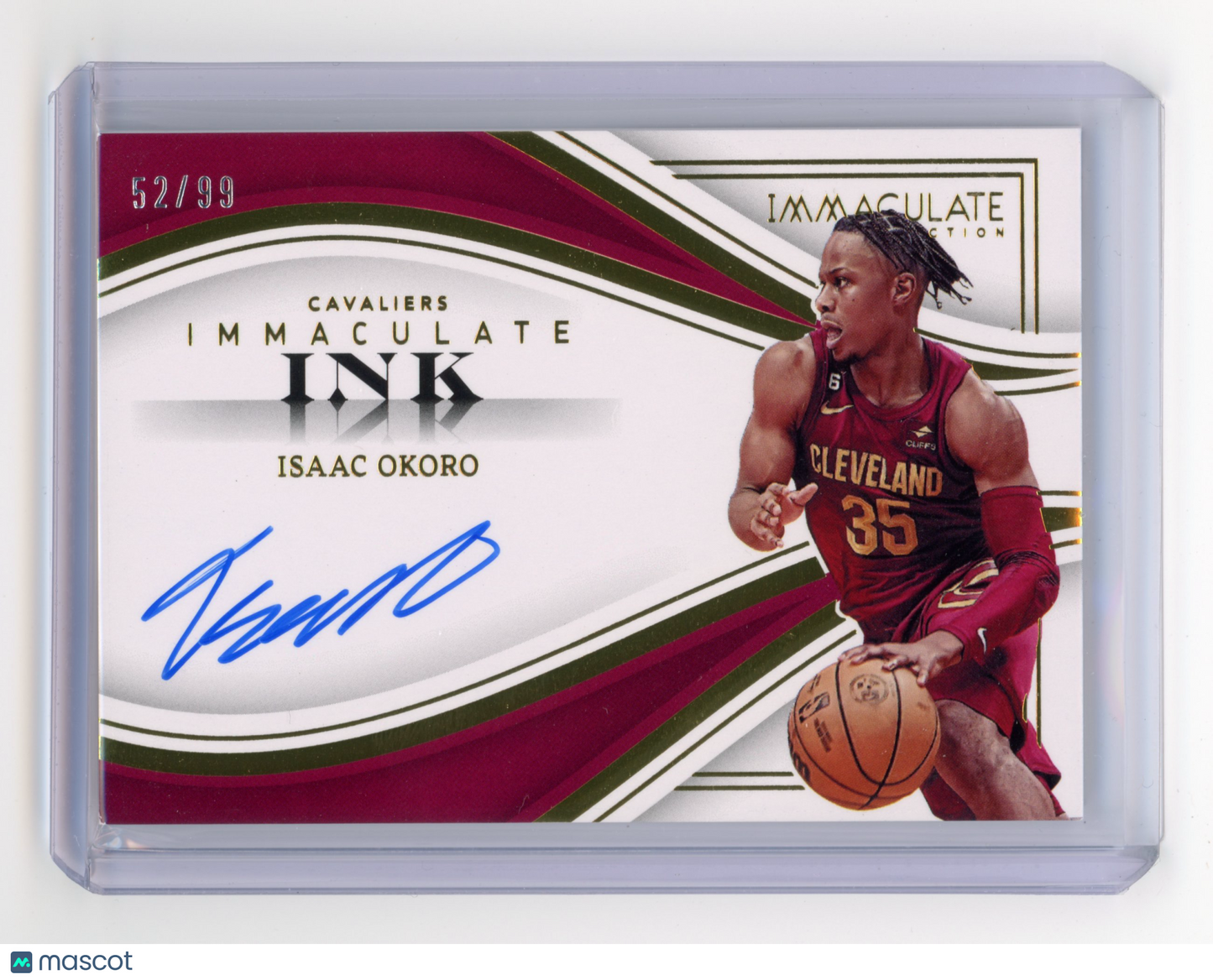2022 Panini Immaculate Collection Isaac Okoro Immaculate Ink /99 #II-ISO