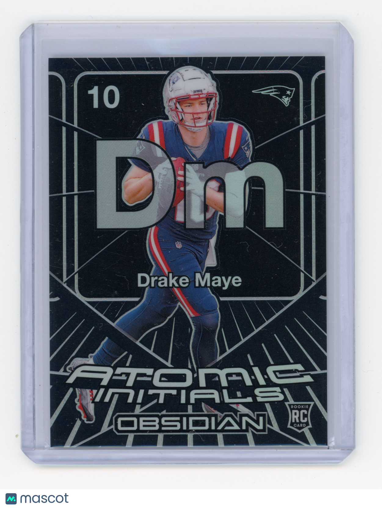 2024 Panini Obsidian Drake Maye Atomic Initials RC #13