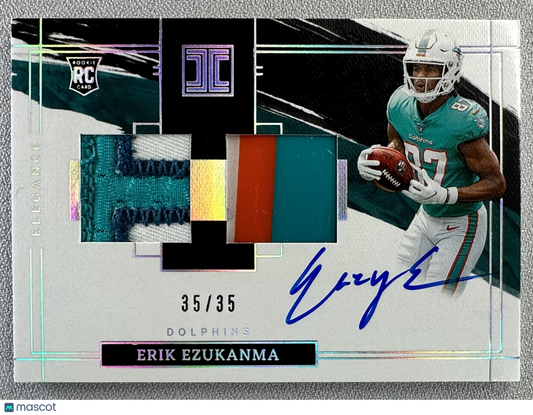 2022 Panini Impeccable Erik Ezukanma Elegance RPA /35 #137 RC
