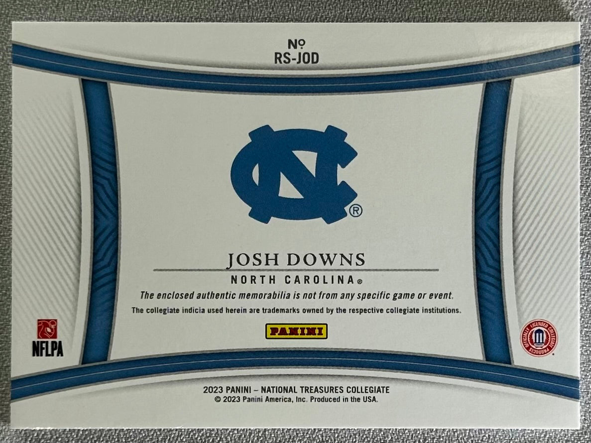 2023 Panini National Treasures Collegiate Josh Downs Rookie Silhouettes /99 RC