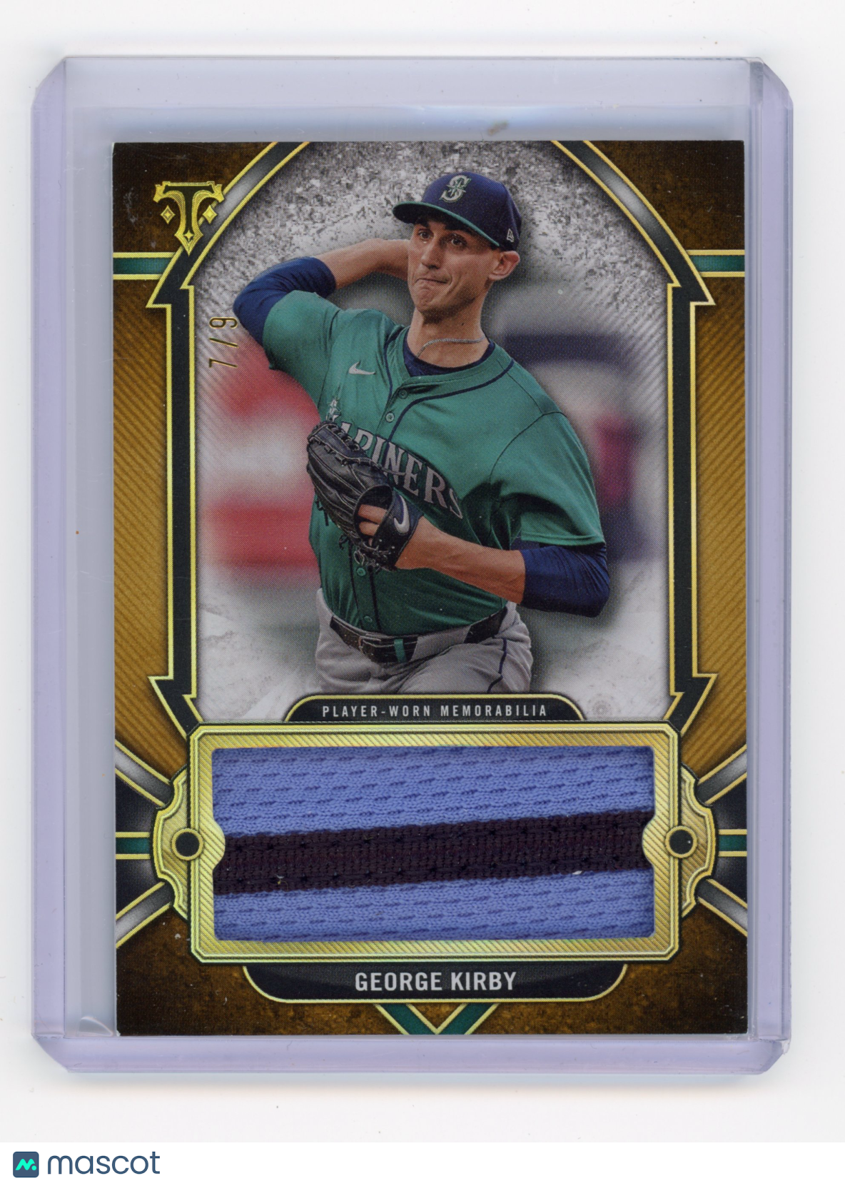 2024 Topps Triple Threads George Kirby Single Jumbo Relic Gold /9 #SJR-GK