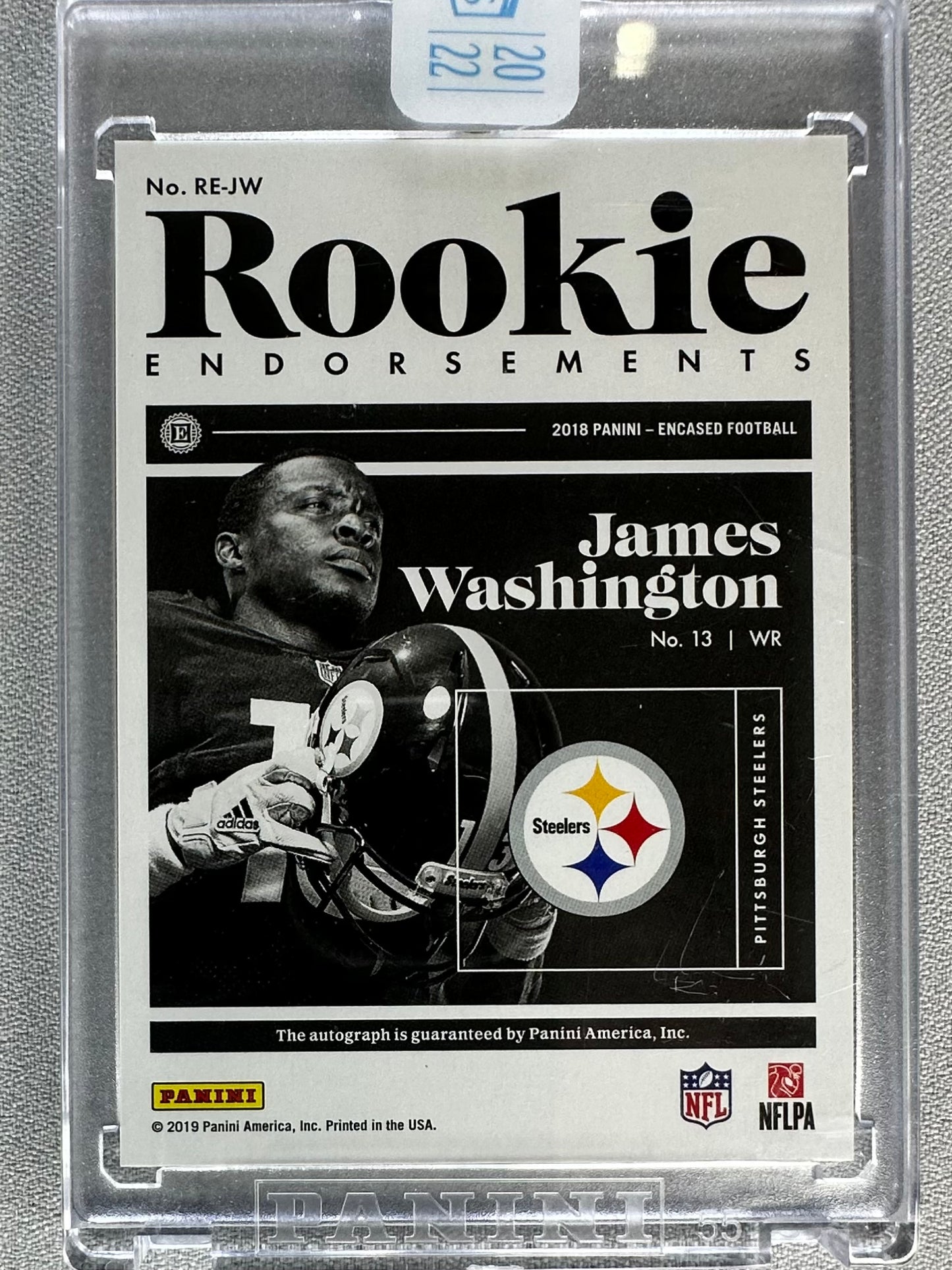 2018 Panini Encased James Washington Rookie Endorsements 1/2 #REJW RC