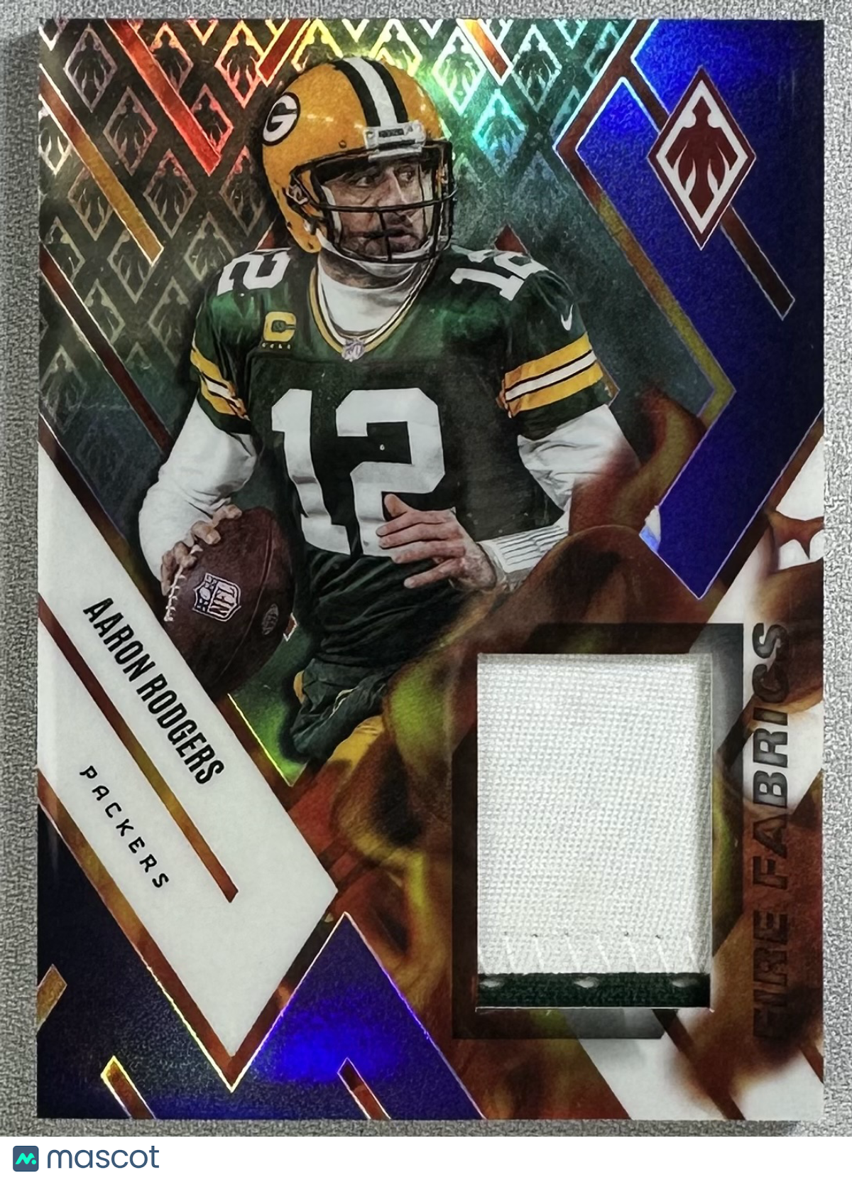 2022 Panini Phoenix Aaron Rodgers Fire Fabrics Purple /50 #FIRE-5