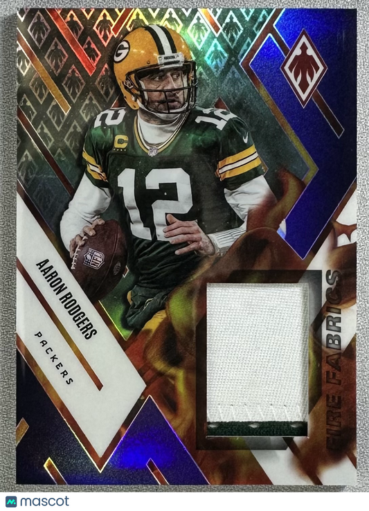2022 Panini Phoenix Aaron Rodgers Fire Fabrics Purple /50 #FIRE-5