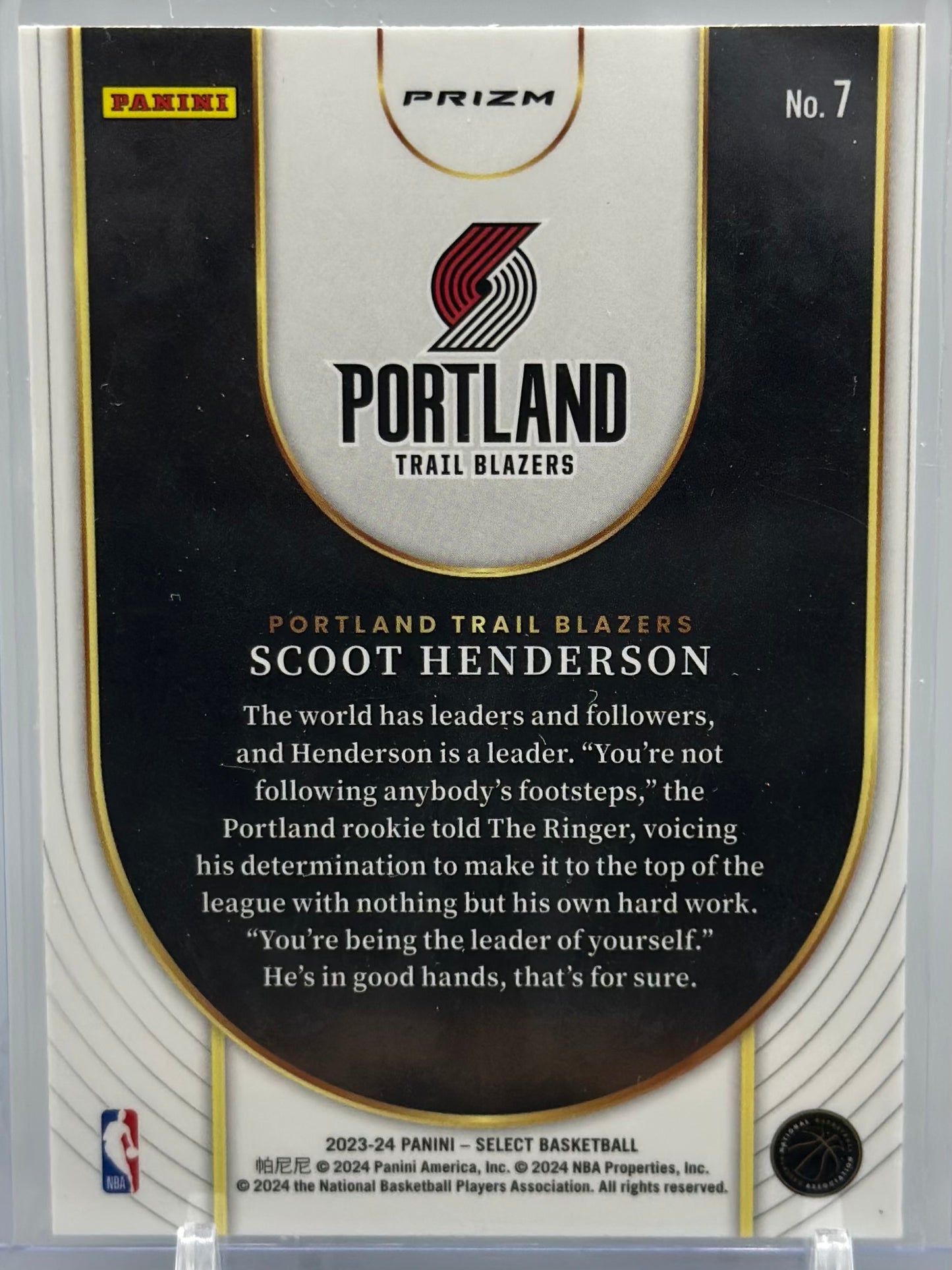 2023 Panini Select Scoot Henderson Neon Icon Red Prizm