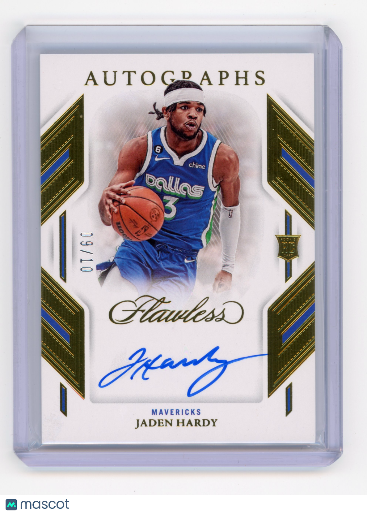 2022 Panini Flawless Jaden Hardy Autographs Gold /10 #FA-JHD RC