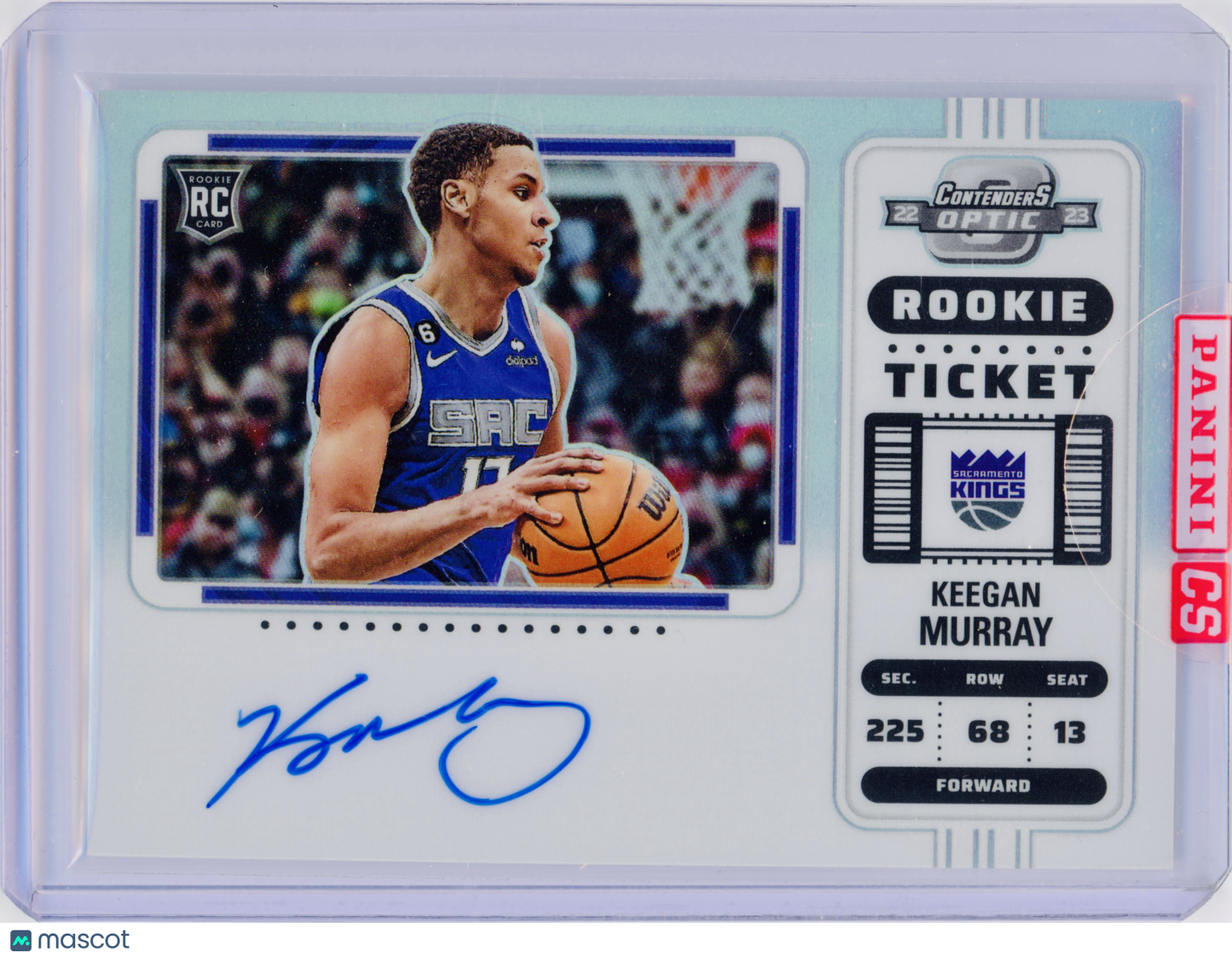 2022 Panini Contenders Optic Keegan Murray Rookie Ticket Auto Variation #132