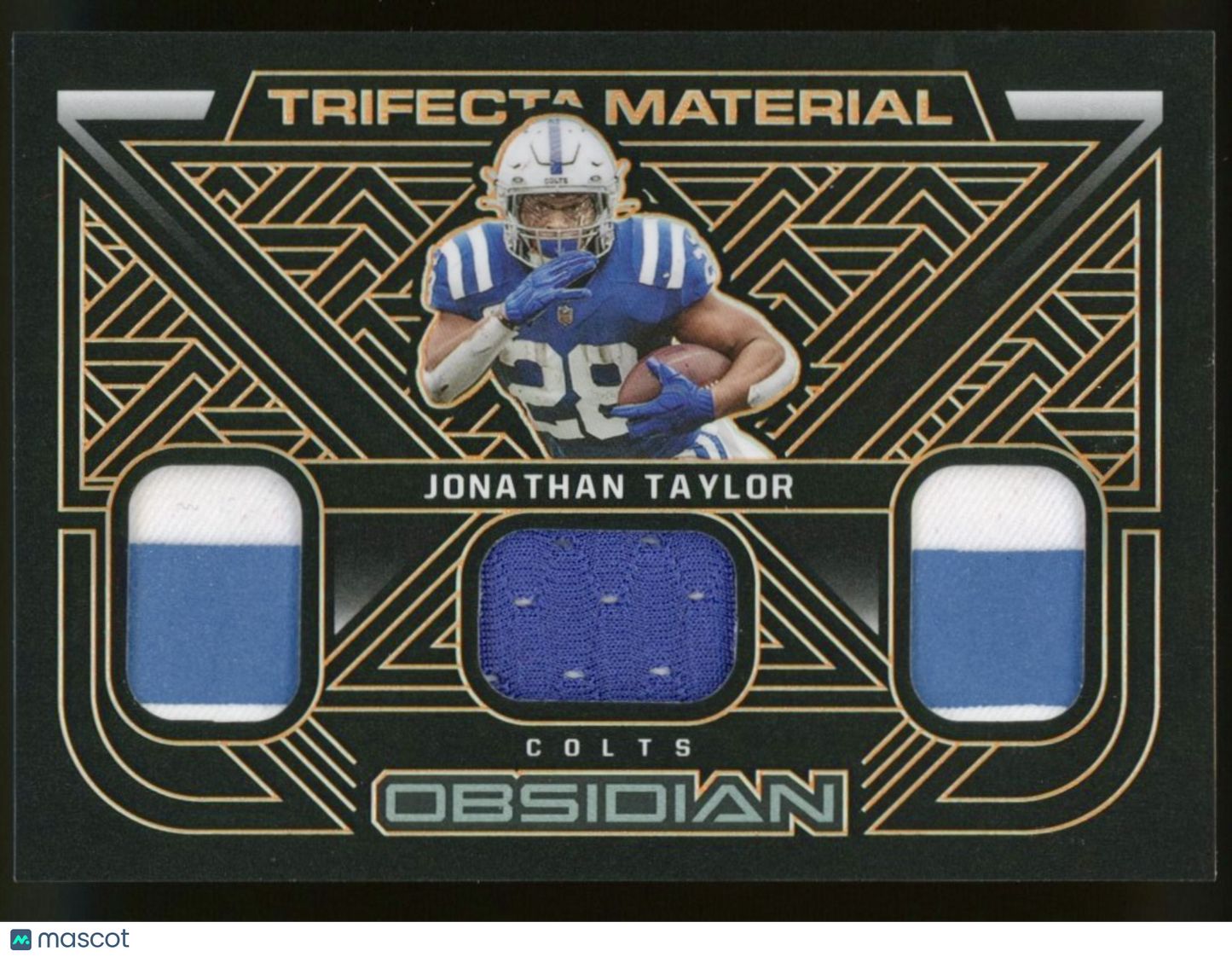 2022 Panini Obsidian Jonathan Taylor Trifecta Material Orange /75 #TFM-JTA