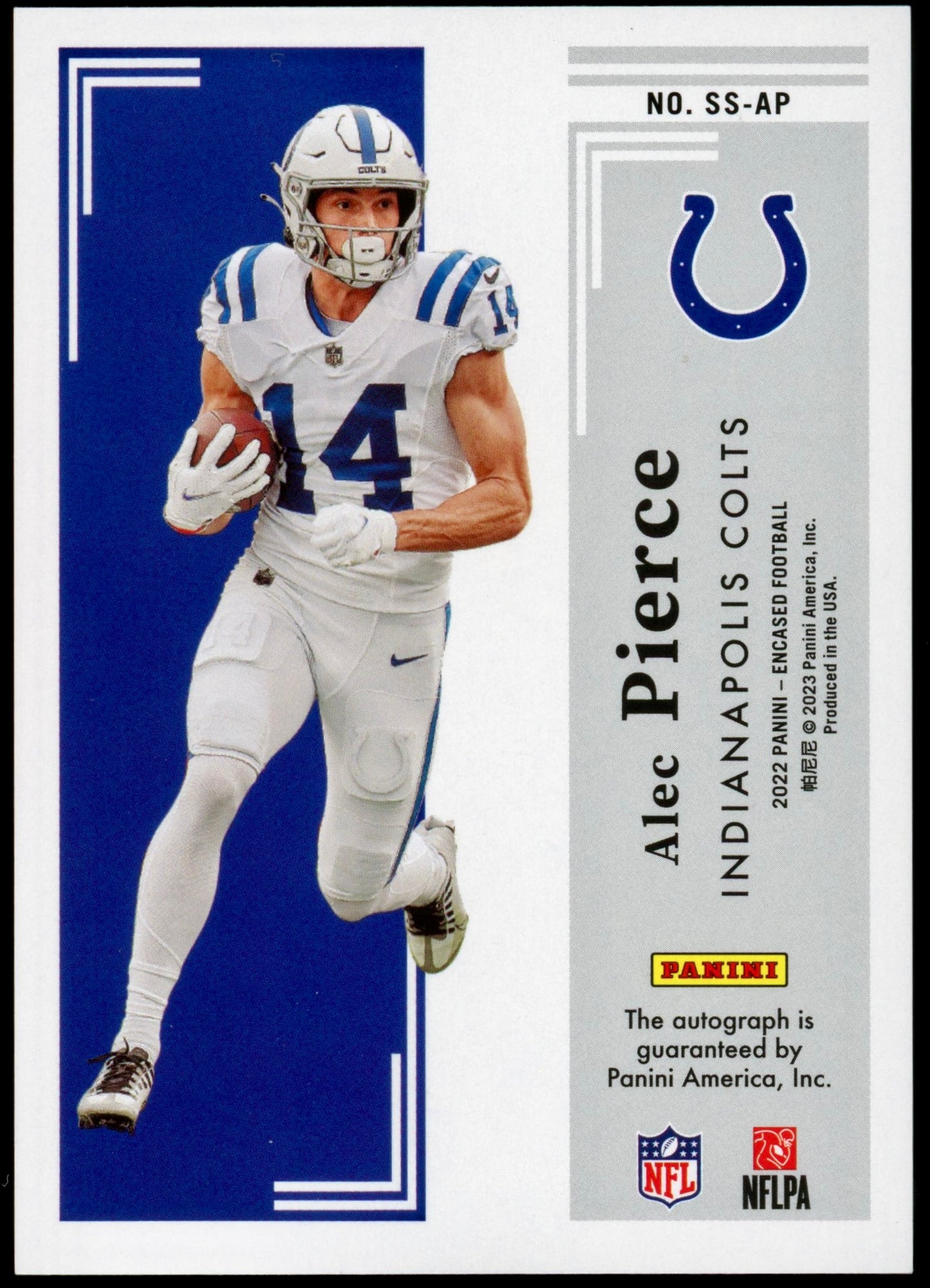 2022 Panini Encased Alec Pierce Scripted Signatures /99 #SS-AP RC