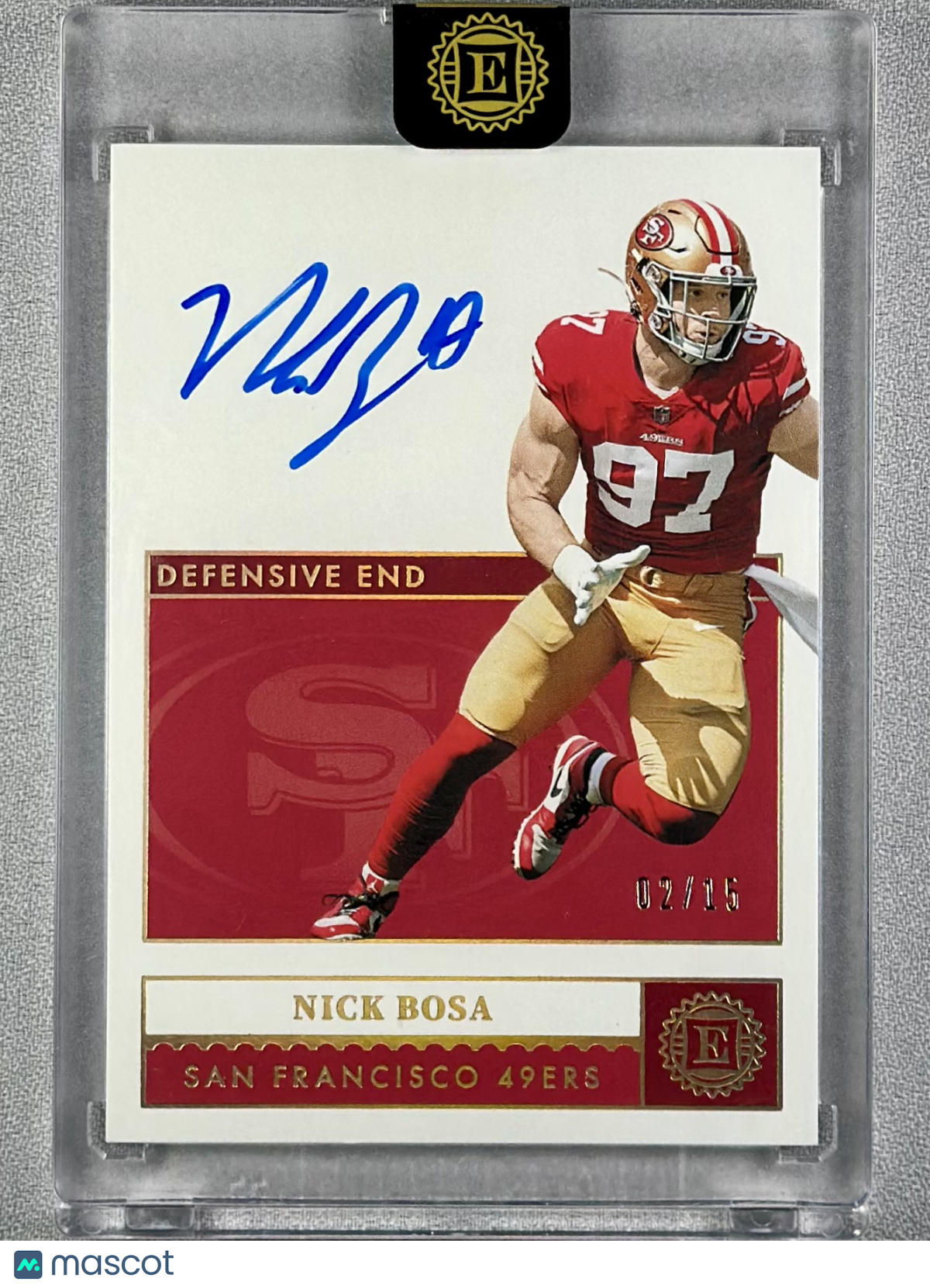 2021 Panini Encased Nick Bosa Autograph /15 #100